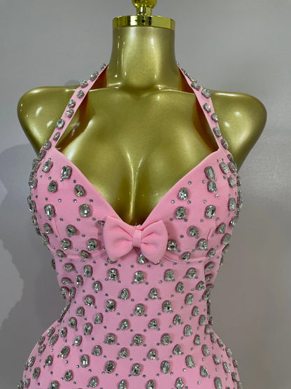 Sarah Rhinestone Bandage Mini Dress