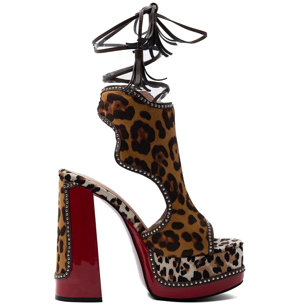 Leopard Chunky High Heels