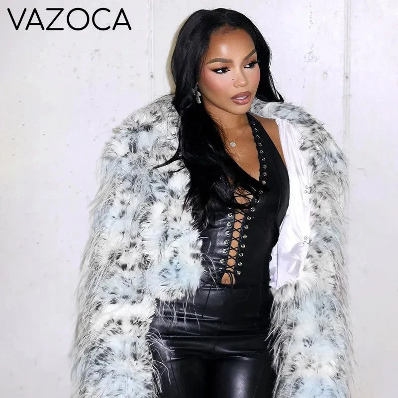Leopard Fur Plush Coat