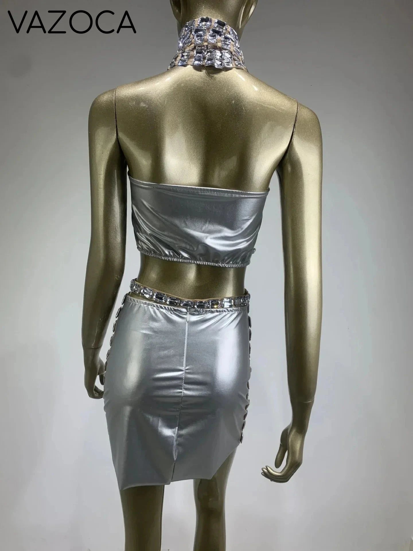 Lory Mesh Sequins Skirt Set