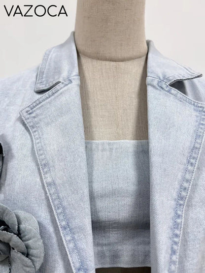 Sofia Denim Mini Skirt Set