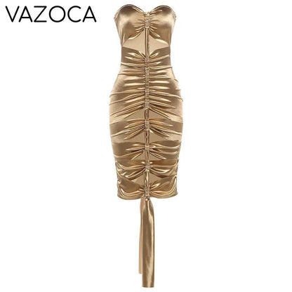 Maddy Ruched Silky Dress