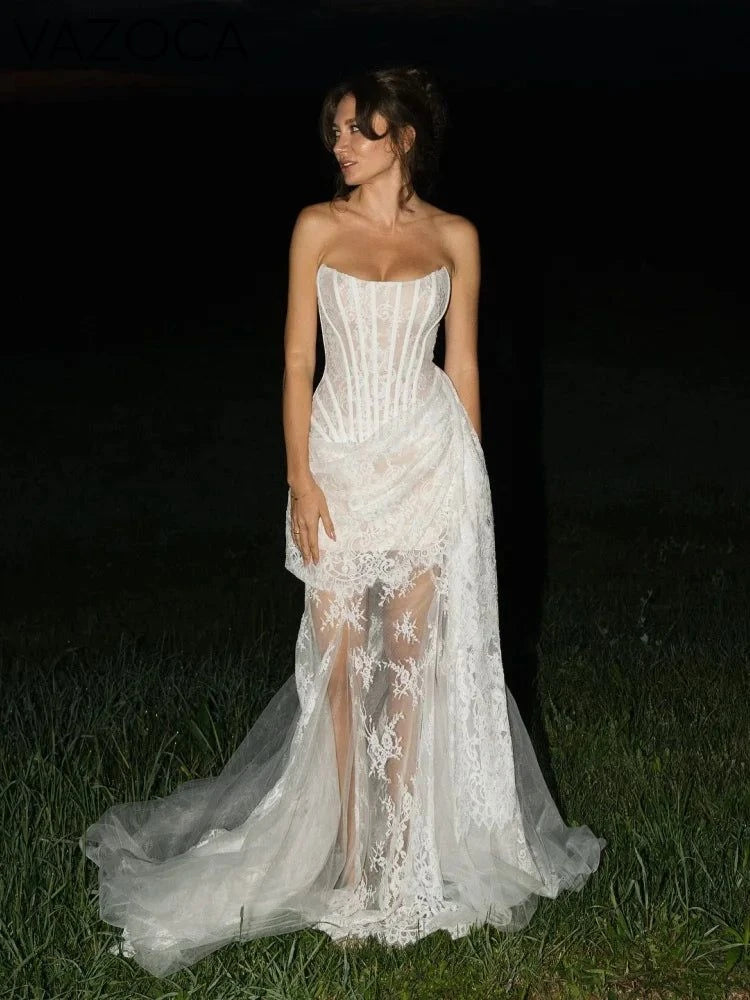Stephanie Sheer Lace Maxi Dress