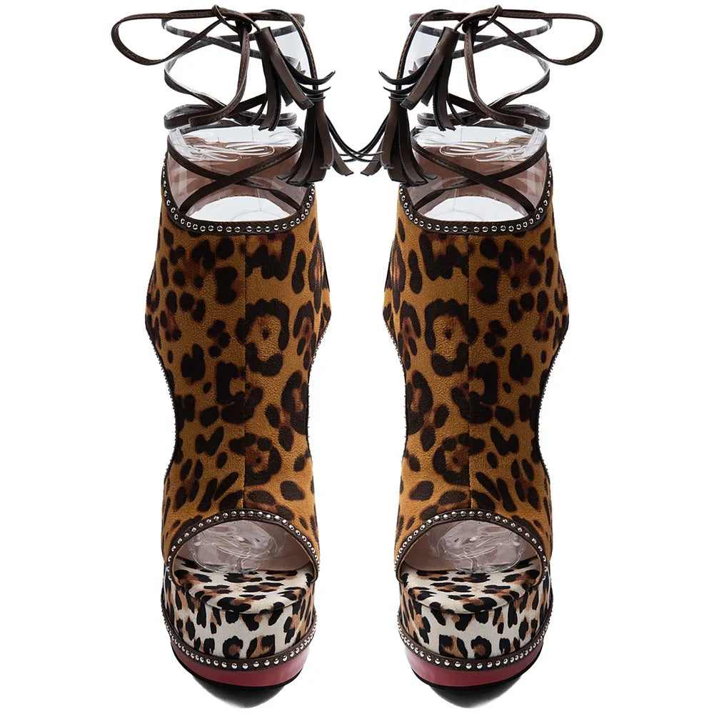 Leopard Chunky High Heels