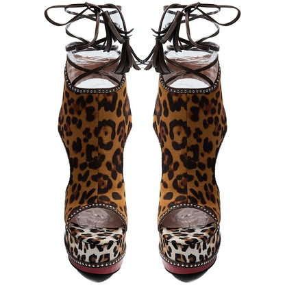 Leopard Chunky High Heels