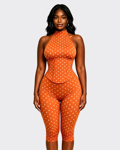 Polka Dot Corset Romper