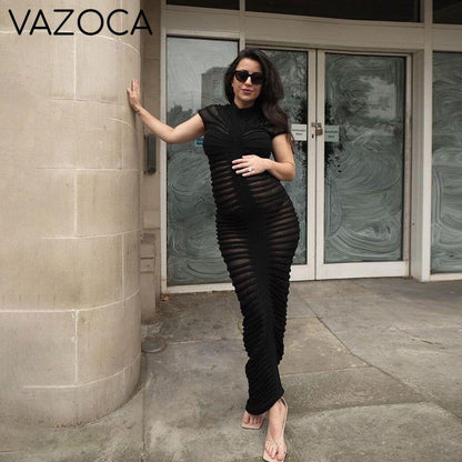Elegant Knitted See Through Dress