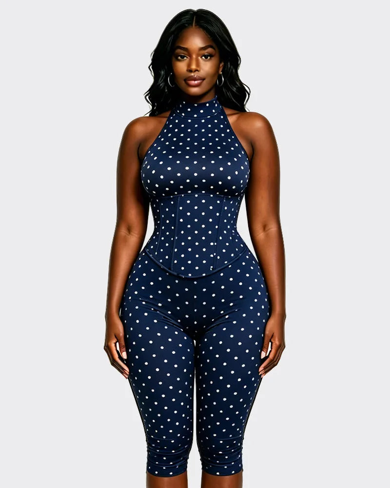 Polka Dot Corset Romper