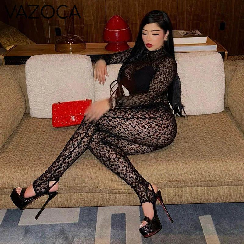 Lace Mesh Jumpsuit