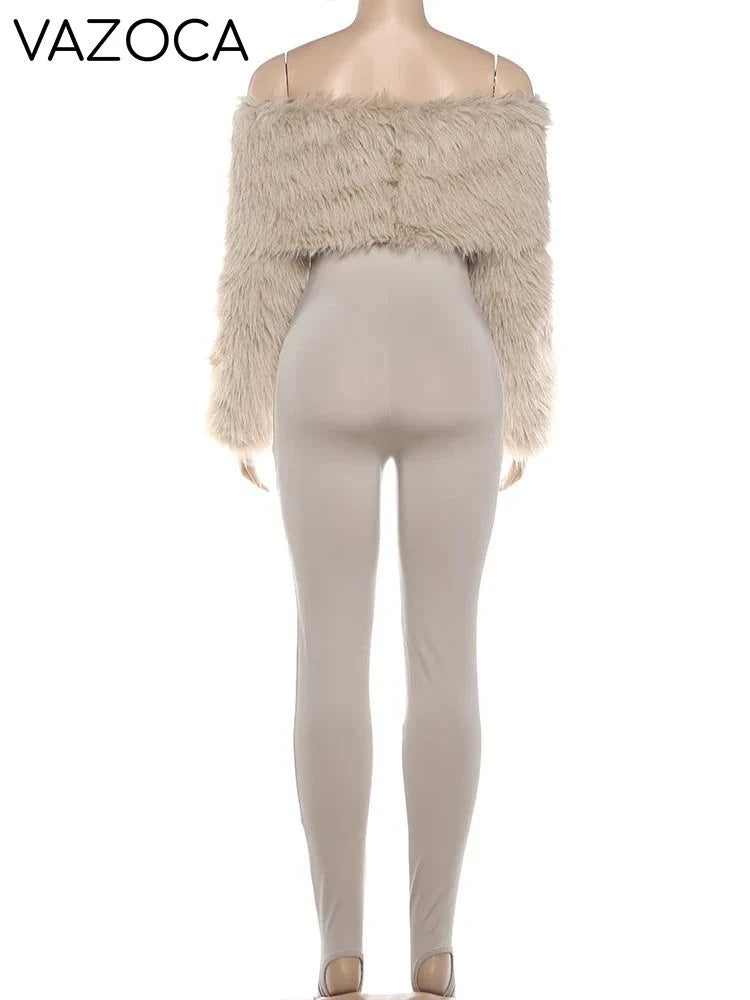 Maya Furry Jumpsuit