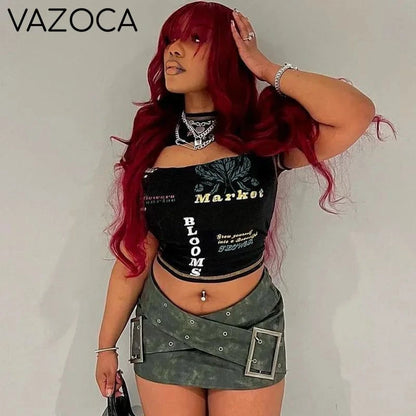 Graphic Cut Out Top