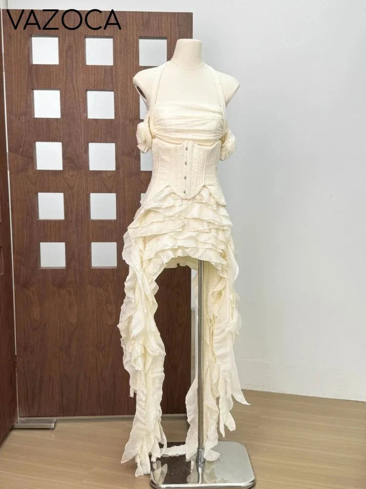 Ruffled Corset Dress Set