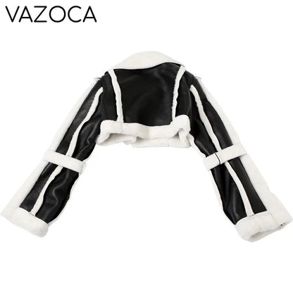 Fur Collar Crop Jacket