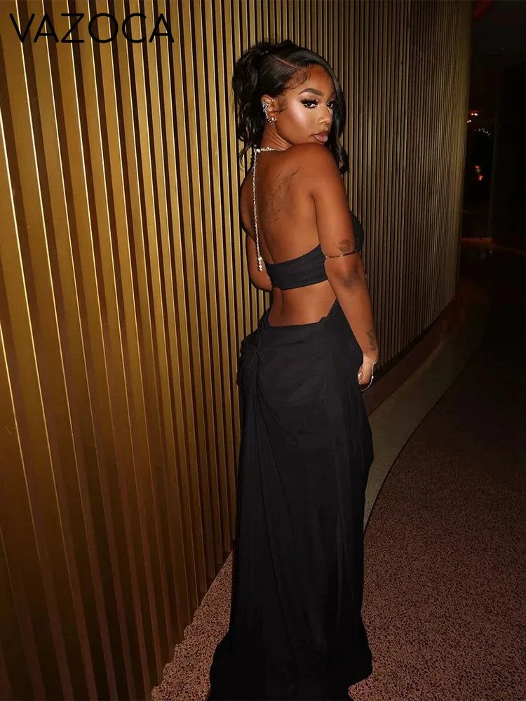 Nina Ruched Maxi Dress