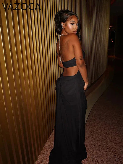 Nina Ruched Maxi Dress