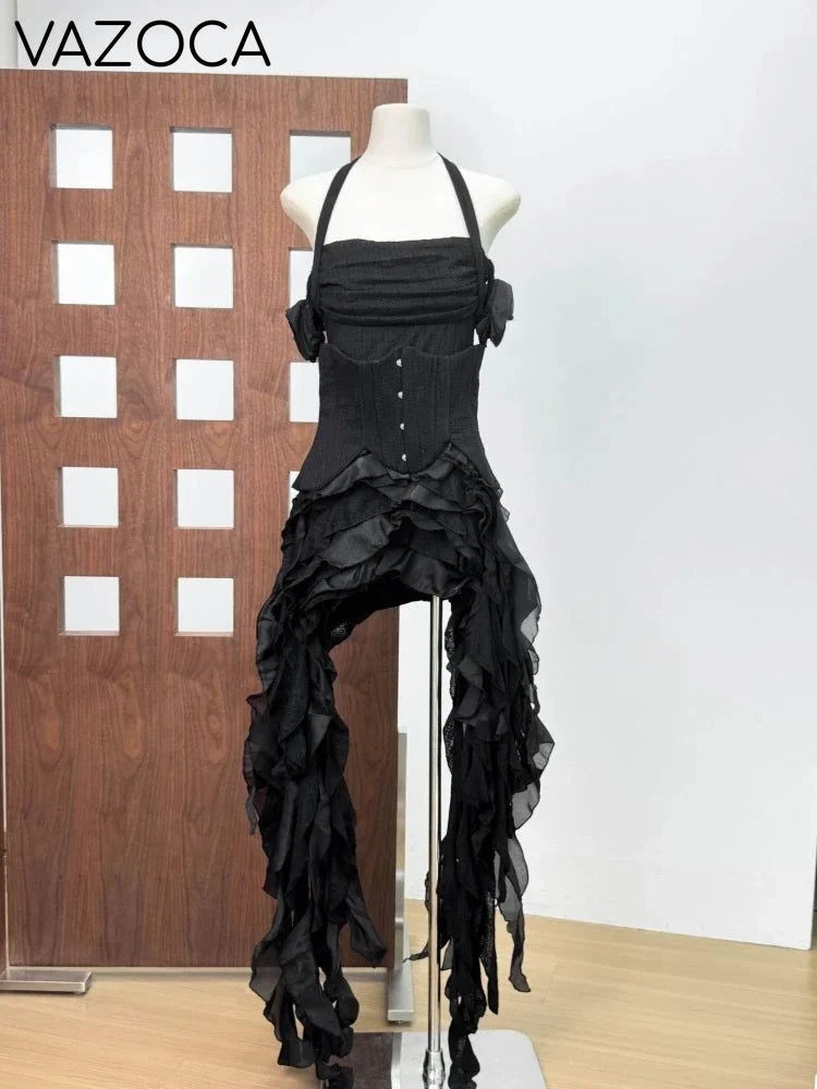 Ruffled Corset Dress Set