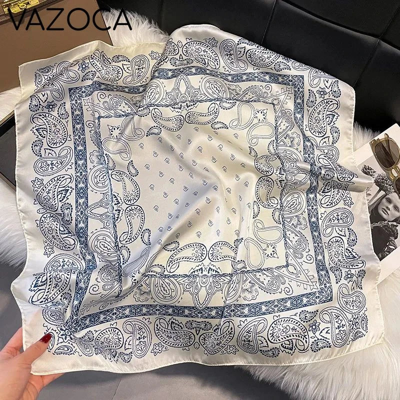 Houndstooth Printed Vintage Headscarf 7 68X68CM