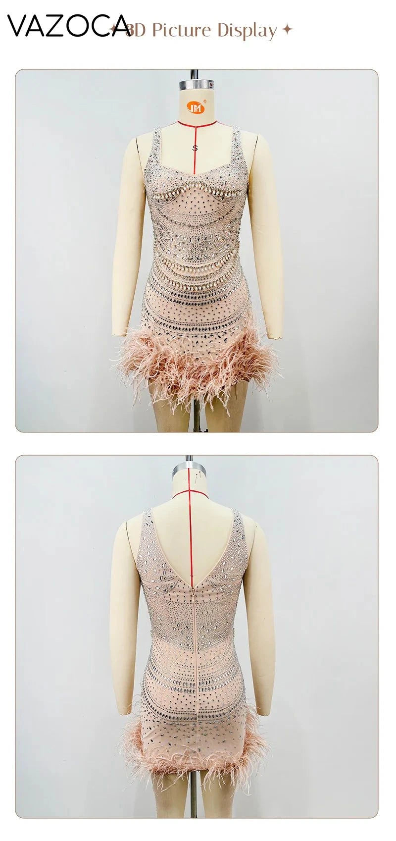 Sparkling Feather Dress