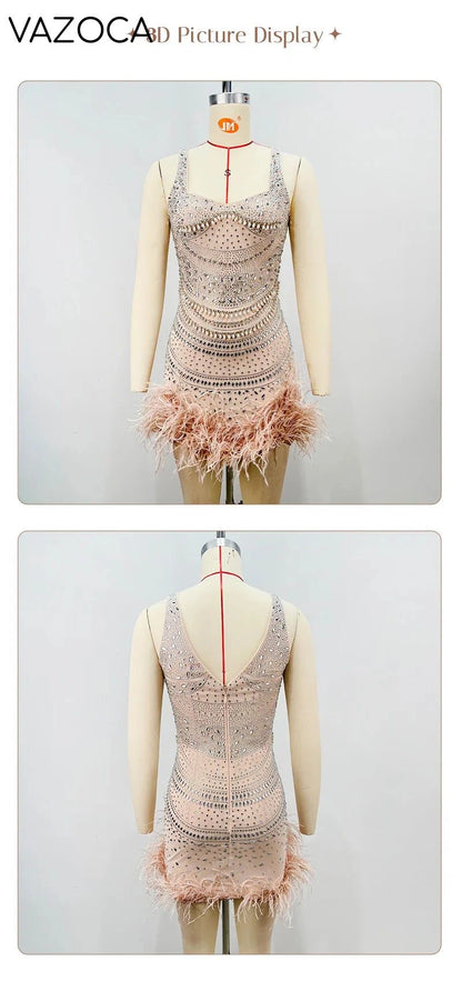 Sparkling Feather Dress