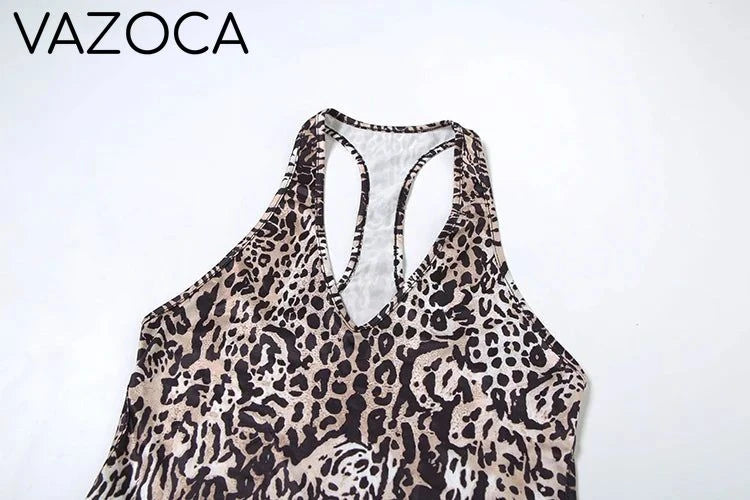 Peach Leopard Jumpsuit