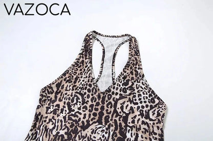 Peach Leopard Jumpsuit