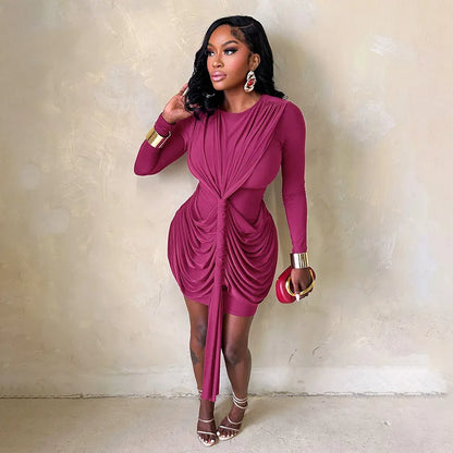 Tasha Ruched Bodycon Mini Dress