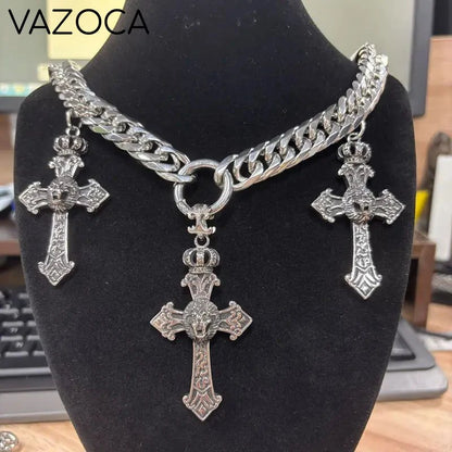 Cross Pendant Choker BB