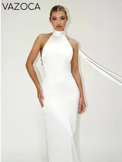 Pearl Backless Maxi Dress