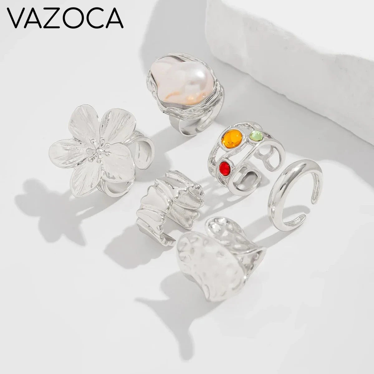 Flower Rings Set
