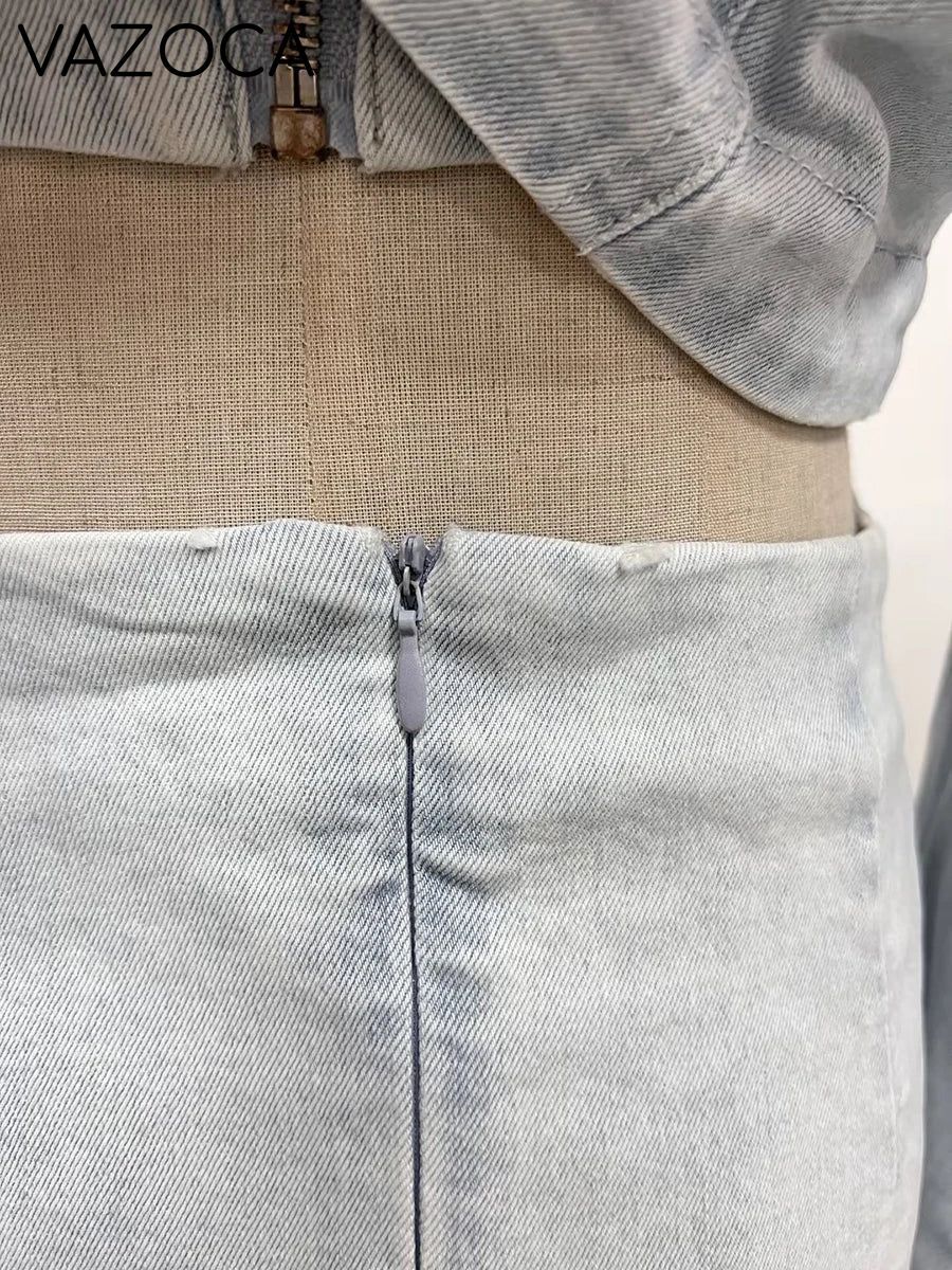 Sofia Denim Mini Skirt Set