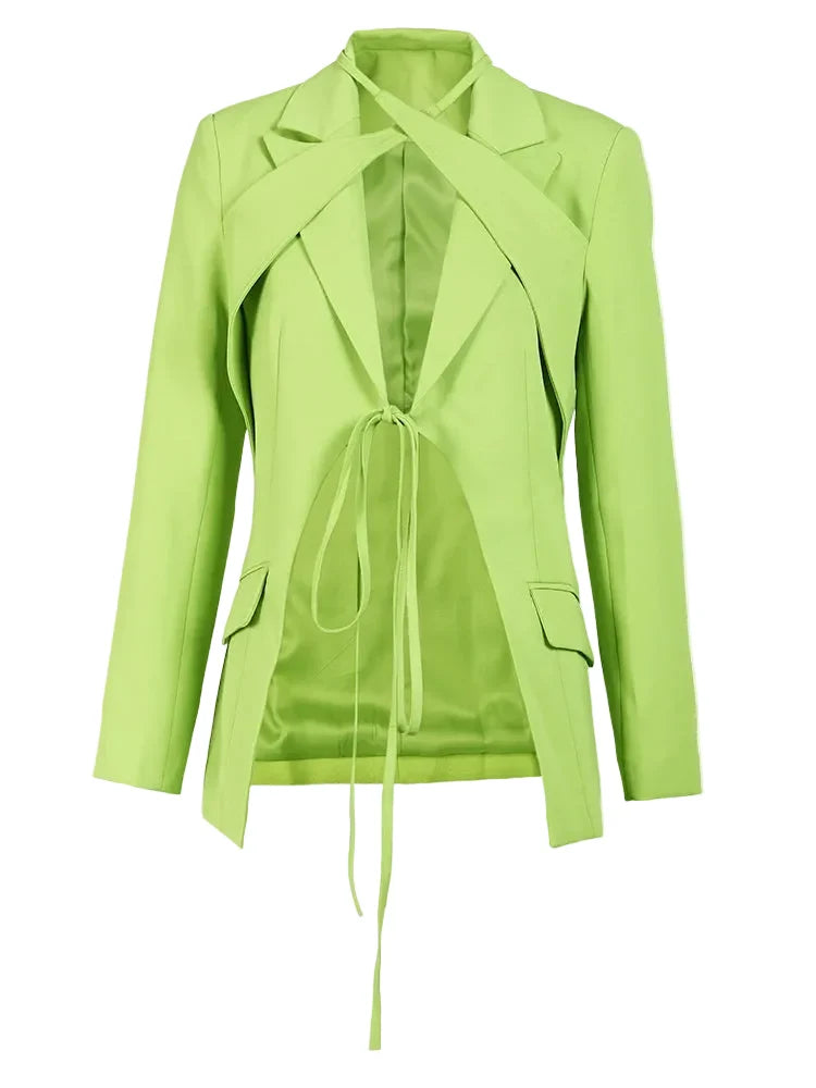 Malika Lace-up Blazer