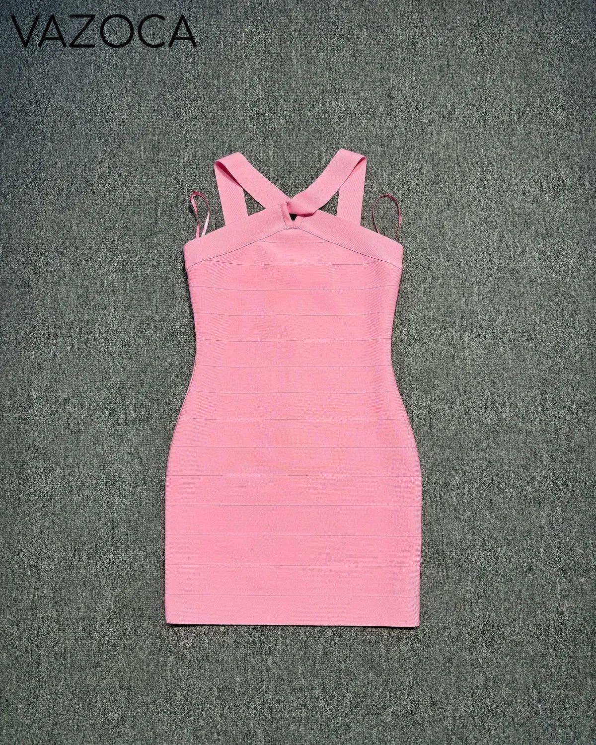Pink Bodycon Bandage Mini Dress