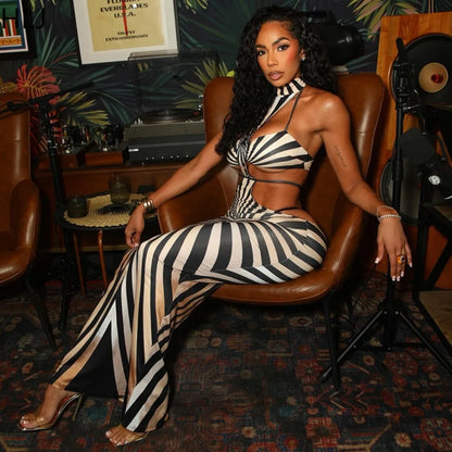 Zebra Print Cut Out Maxi Dress