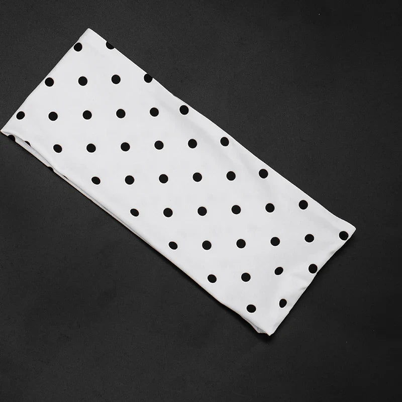 Polka Dot Print Romper +Headscarf