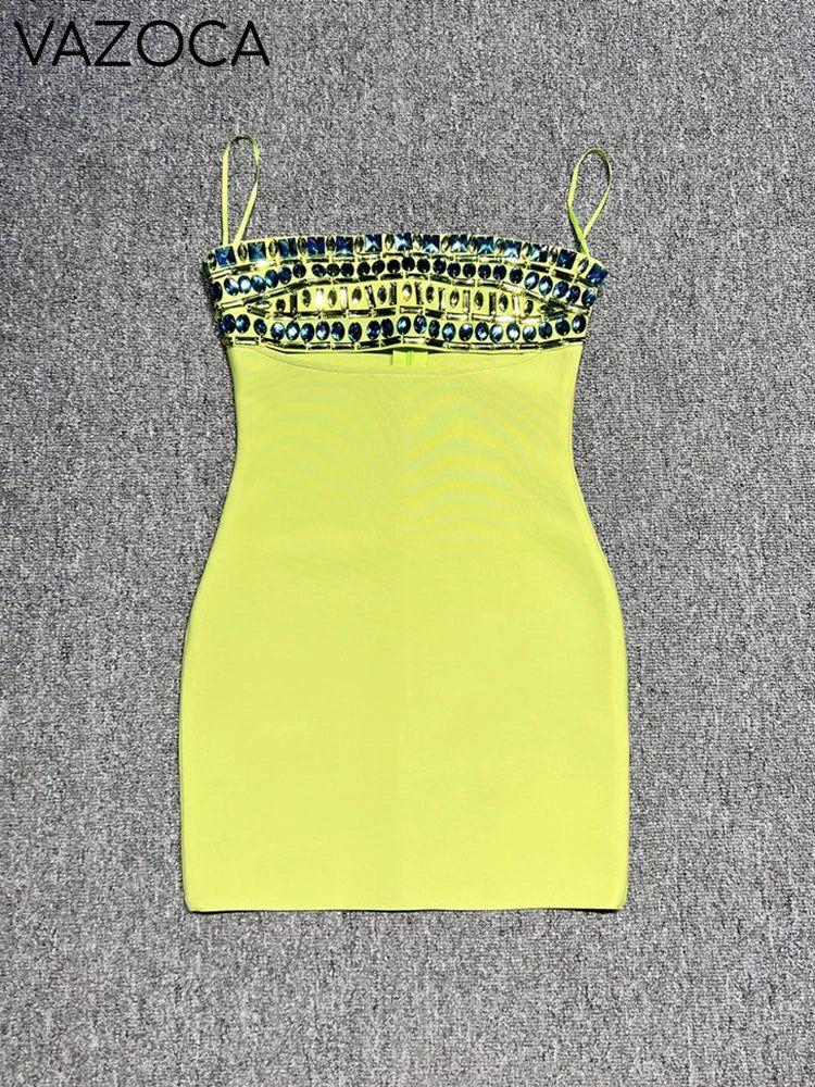 Raina Crystal Bandage Mini Dress