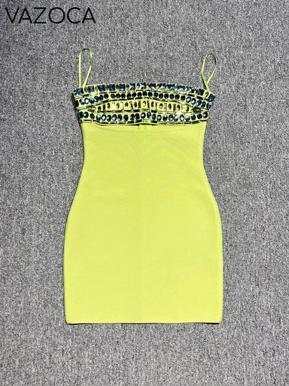 Raina Crystal Bandage Mini Dress