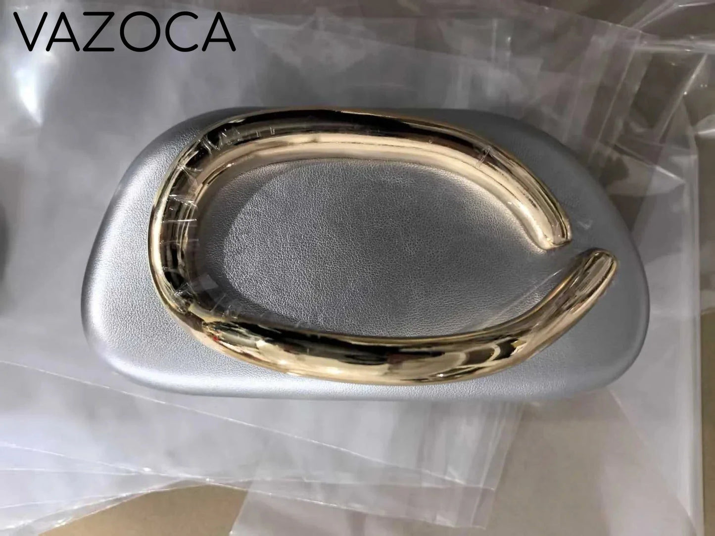 Evening Clutch Bag Silver (20cm<Max Length<30cm)
