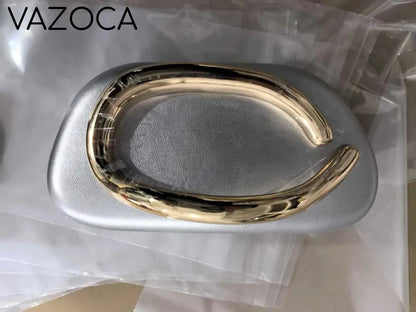 Evening Clutch Bag Silver (20cm<Max Length<30cm)