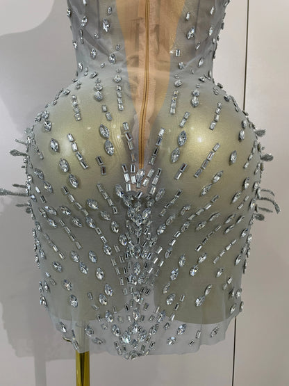 Zenda Mesh Mini Dress