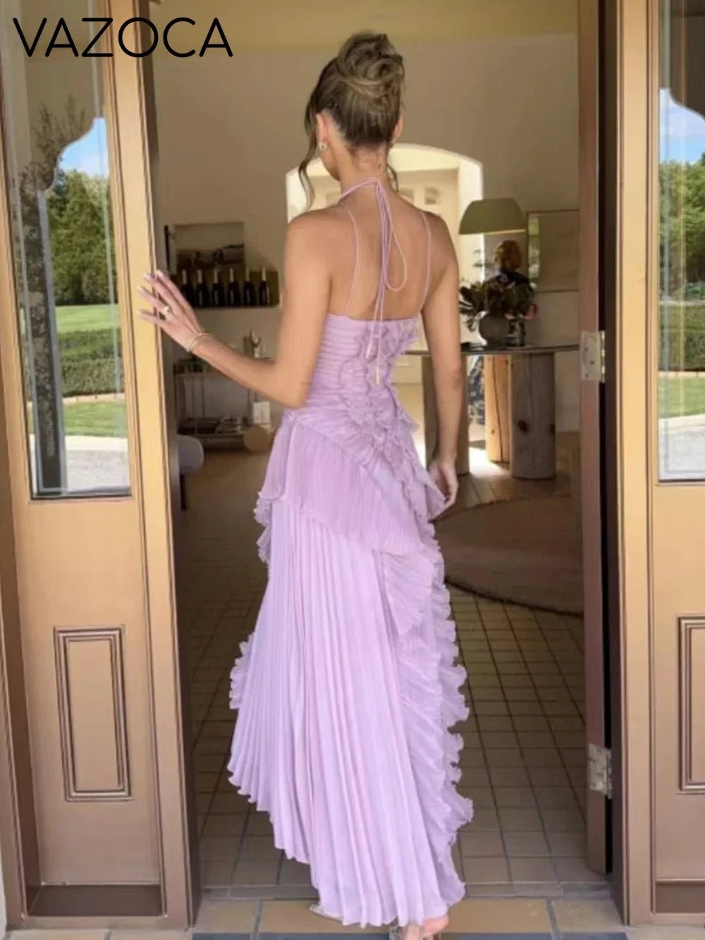 Kelsi Chiffon Ruffle Maxi Dress