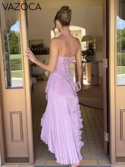 Kelsi Chiffon Ruffle Maxi Dress