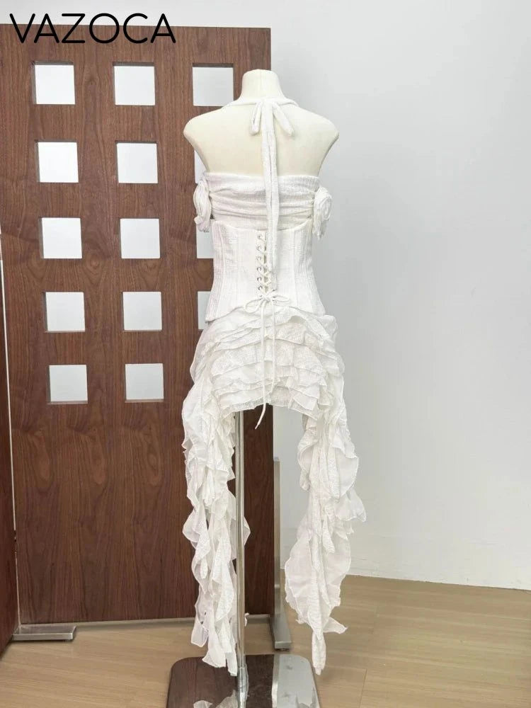 Ruffled Corset Dress Set