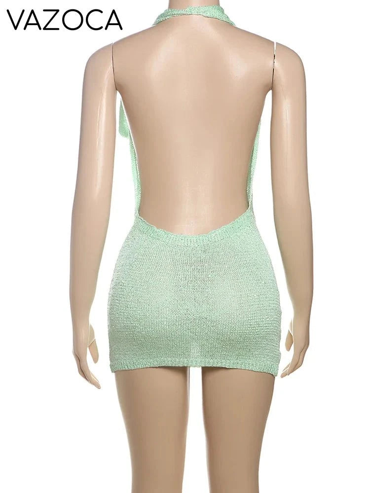 Cynn Crochet Mini Dress