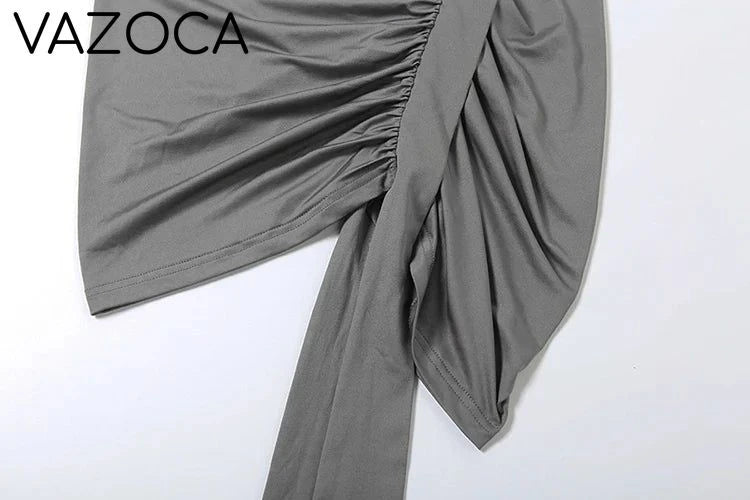 One Shoulder Ruched Skirt Set