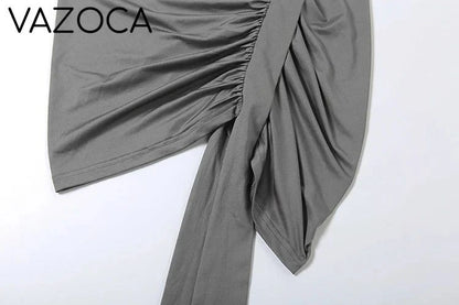One Shoulder Ruched Skirt Set