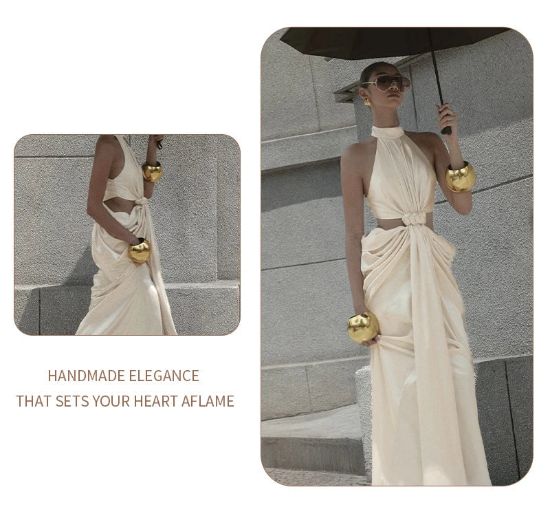 Twist-Cutout Maxi Dress