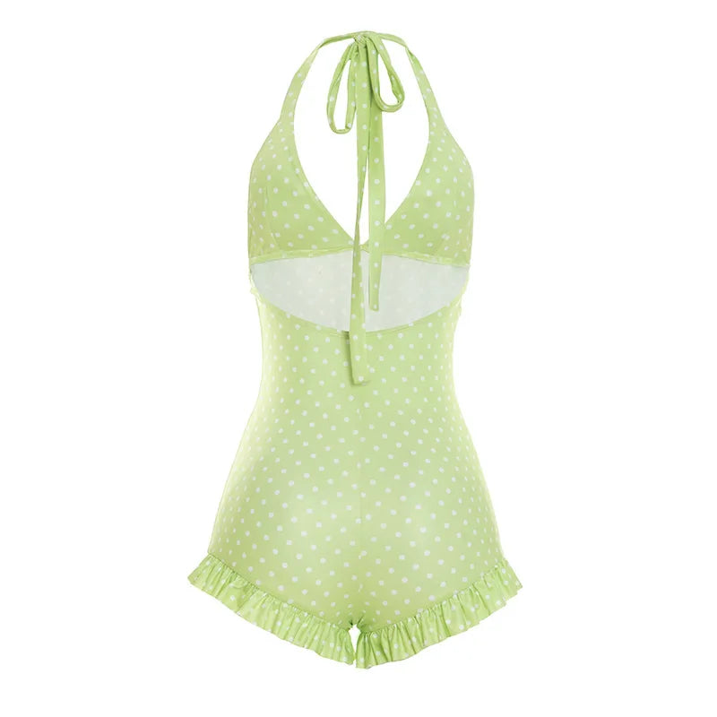 Polka Dot Ruffles Romper