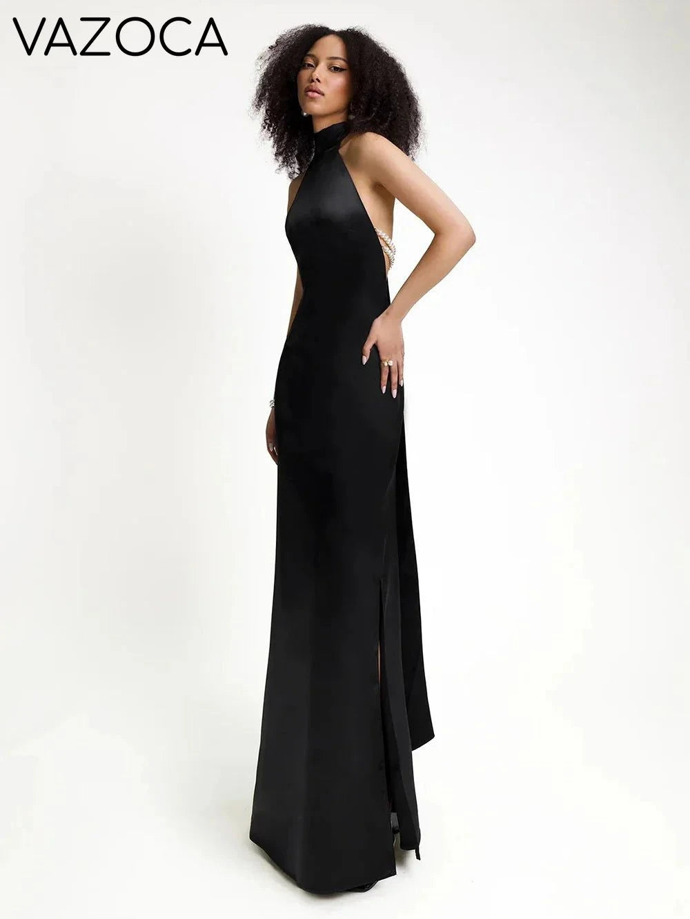Pearl Backless Maxi Dress