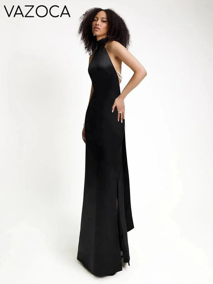 Pearl Backless Maxi Dress