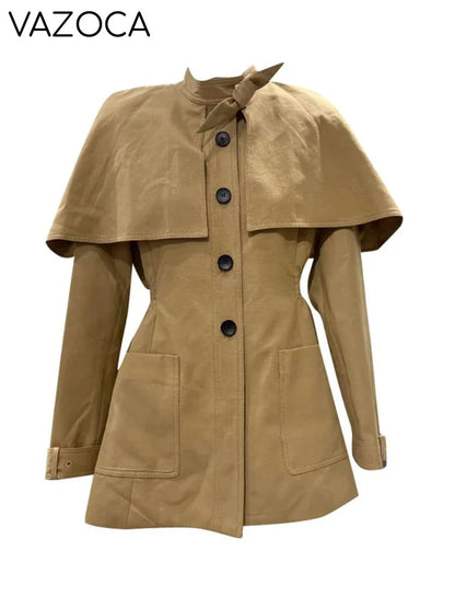 Bowknot Trench Coat KHAKI